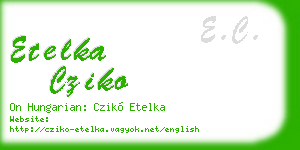 etelka cziko business card